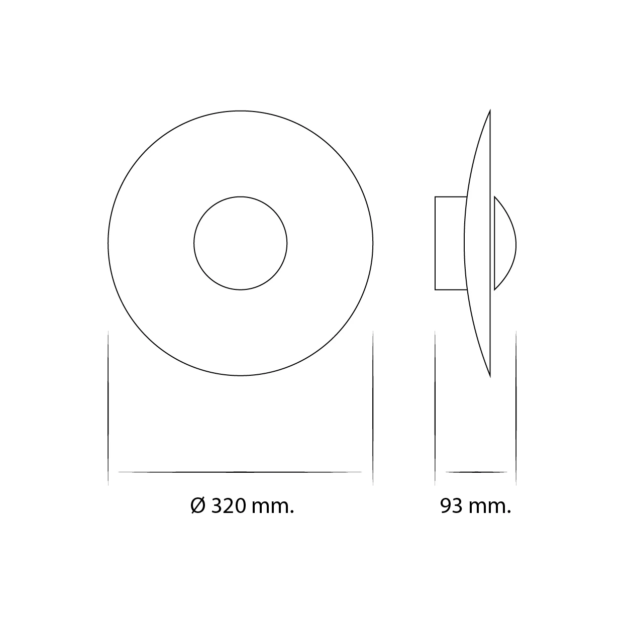 Ginger 32 C Wandlamp Wenge-White - Marset - Koop Online - Afbeelding 4