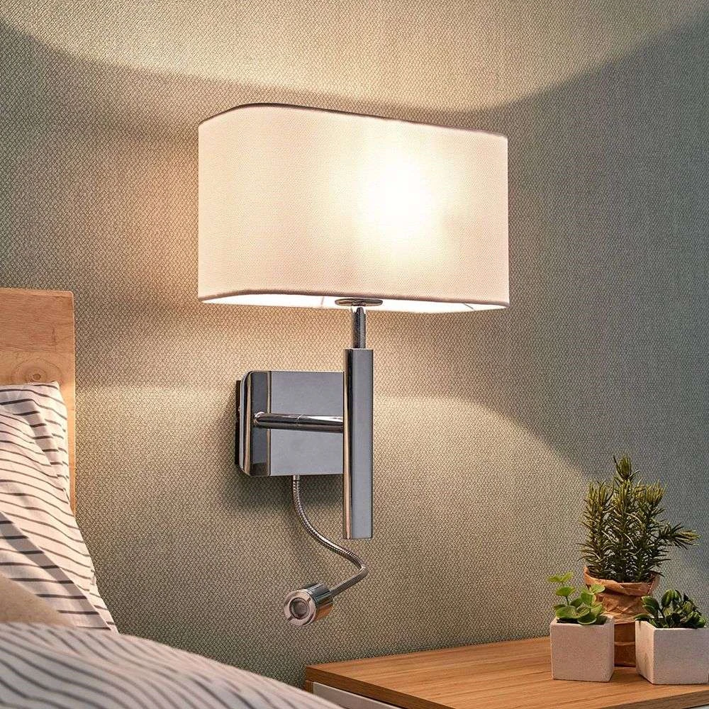 Jettka Wandlamp White/Chrome - Lucande - Koop Online - Afbeelding 2