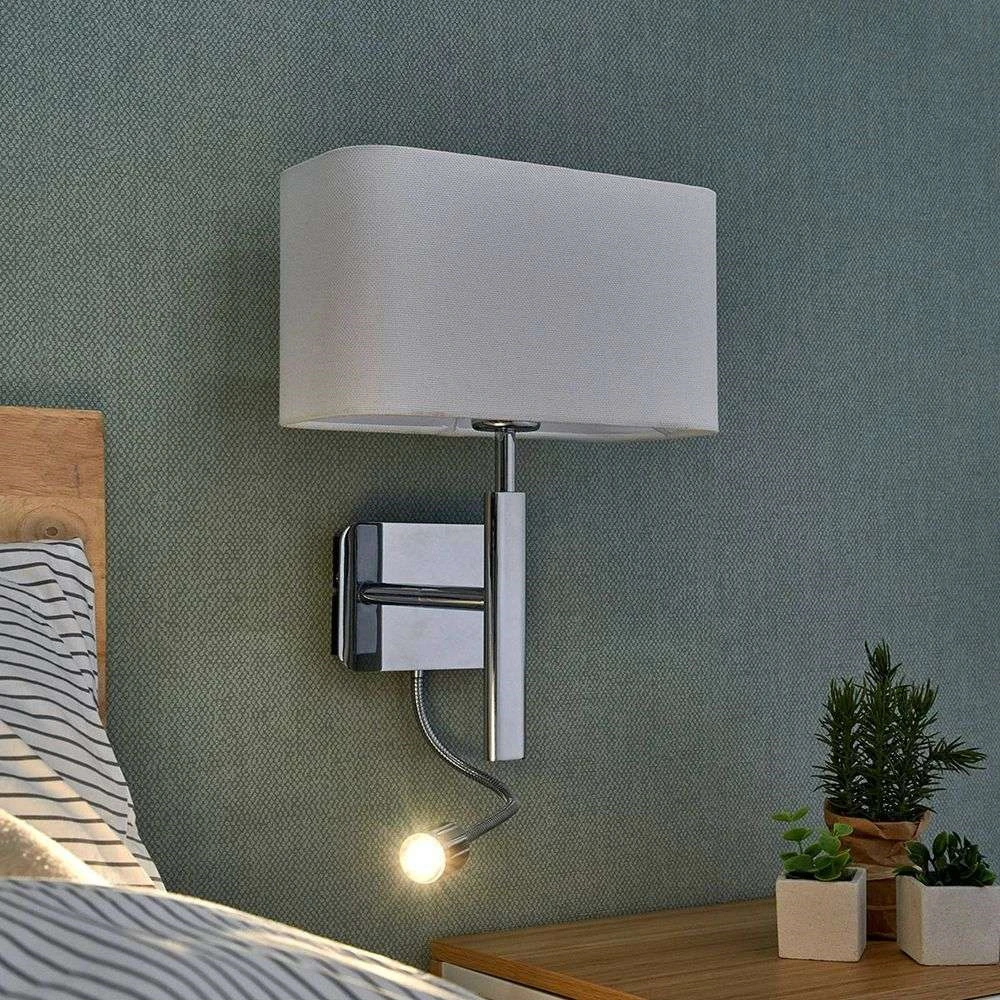 Jettka Wandlamp White/Chrome - Lucande - Koop Online - Afbeelding 3