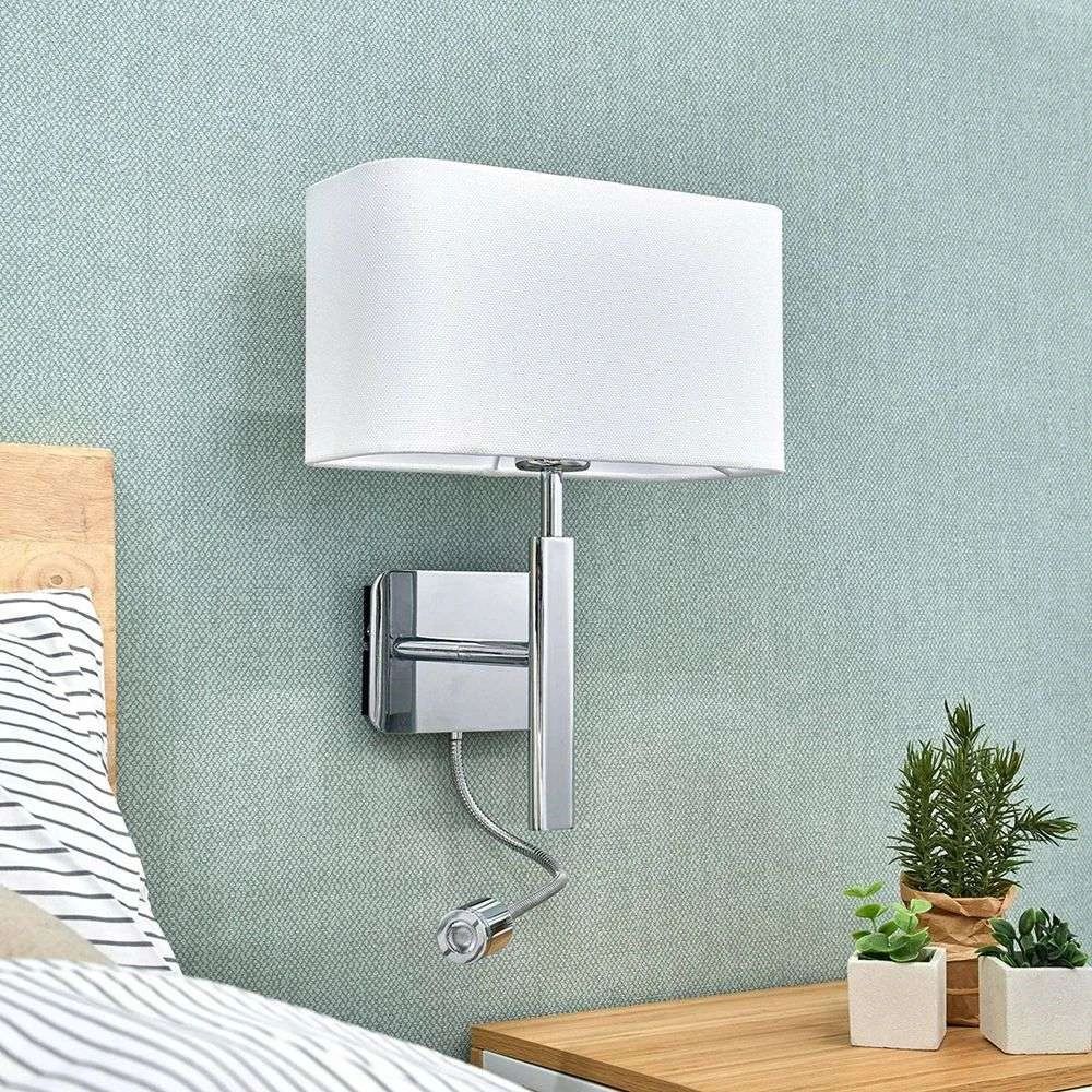 Jettka Wandlamp White/Chrome - Lucande - Koop Online - Afbeelding 4