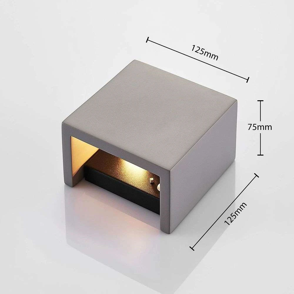 Smira Wandlamp Concrete - Lindby - Koop Online - Afbeelding 4