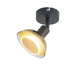 Erin Wandlamp Black/Gold - Lindby - Koop Online