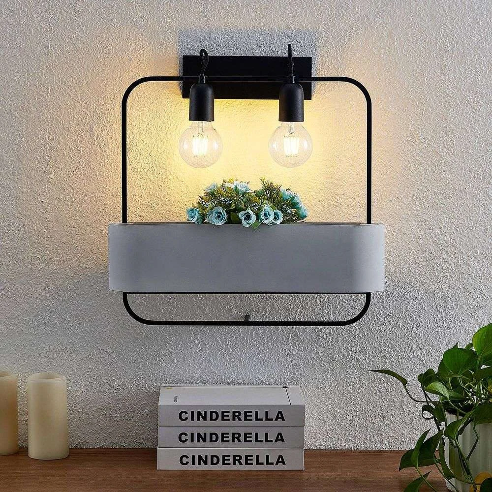 Teona Wandlamp Black/Grey - Lucande - Koop Online - Afbeelding 2