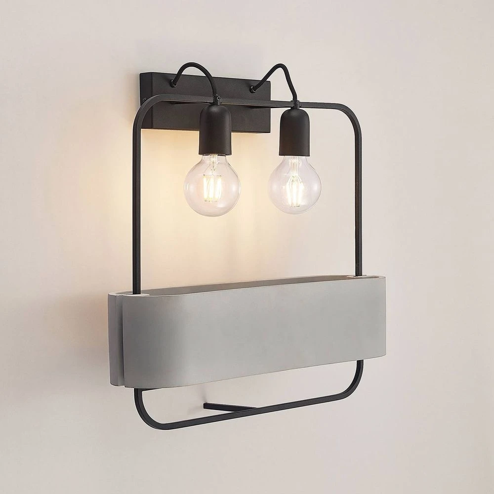 Teona Wandlamp Black/Grey - Lucande - Koop Online - Afbeelding 4