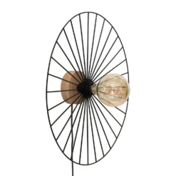 Yahel Wandlamp Ø45 Black/Wood - Envostar - Koop Online