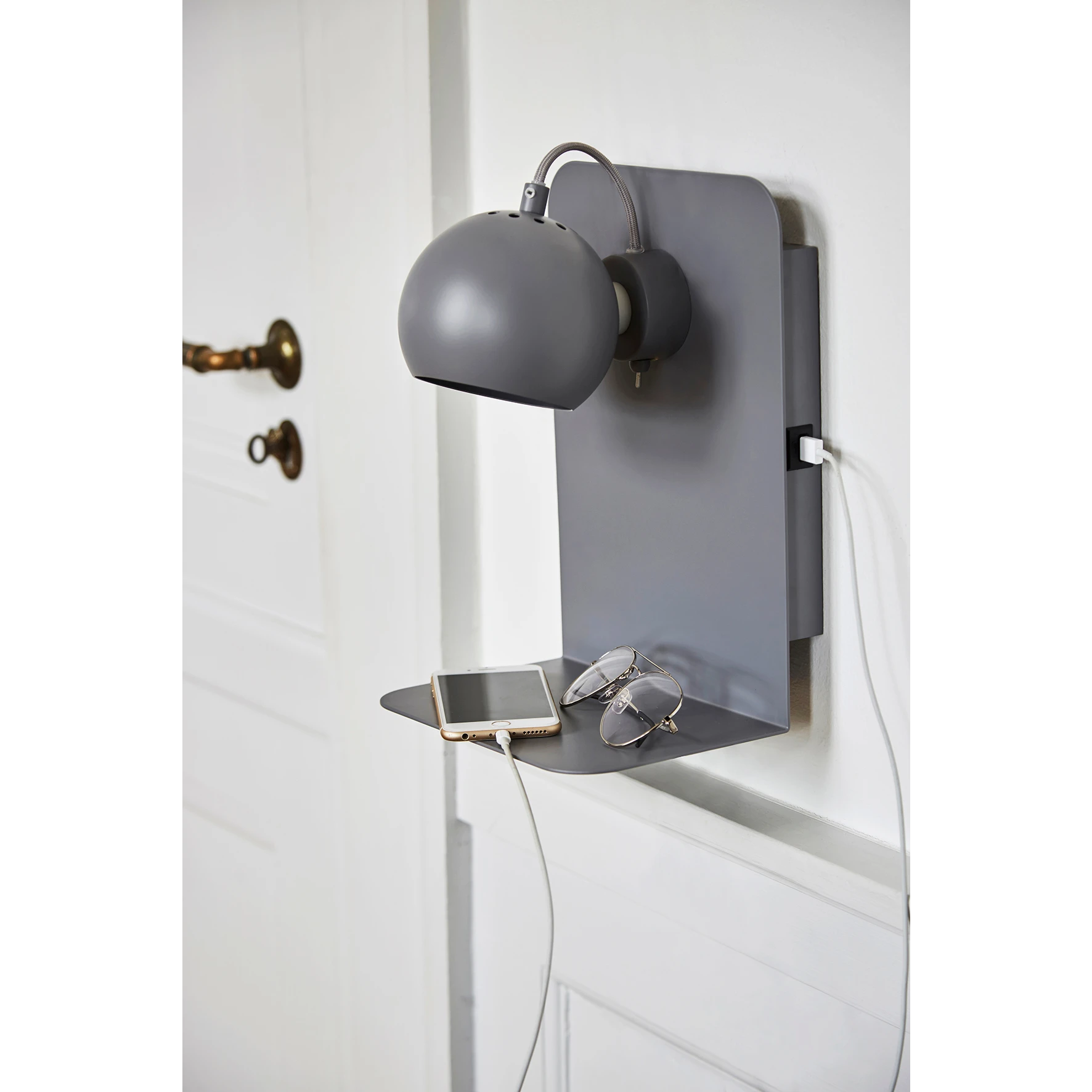 Ball Wandlamp Met Usb Licht Gray - Frandsen - Koop Online - Afbeelding 2