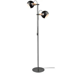D.C Vloerlamp 2L Ø18 Black/Oak - Halo Design - Koop Online