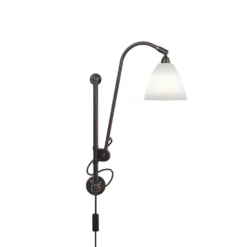 Bl5 Wandlamp Ø16 Zwart Geelkoper/Porselein - GUBI - Koop Online