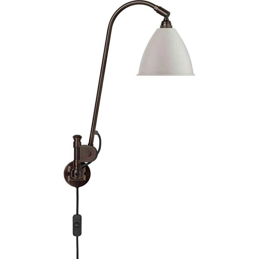Bl6 Wandlamp Ø16 Zwart Geelkoper/Klassisk Wit - GUBI - Koop Online