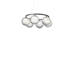 Miira 6 Circular Kroonluchter Rock Grey/Optic Clear - Nuura - Koop Online