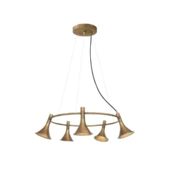 Megafon 5 Kroonluchter Raw Brass - Konsthantverk - Koop Online