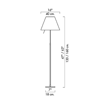 Costanza VloerLamp Alu/Shaded Stone - Luceplan - Koop Online - Afbeelding 4