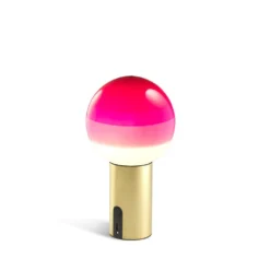 Dipping Light Portable Pink/Brushed Brass - Marset - Koop Online