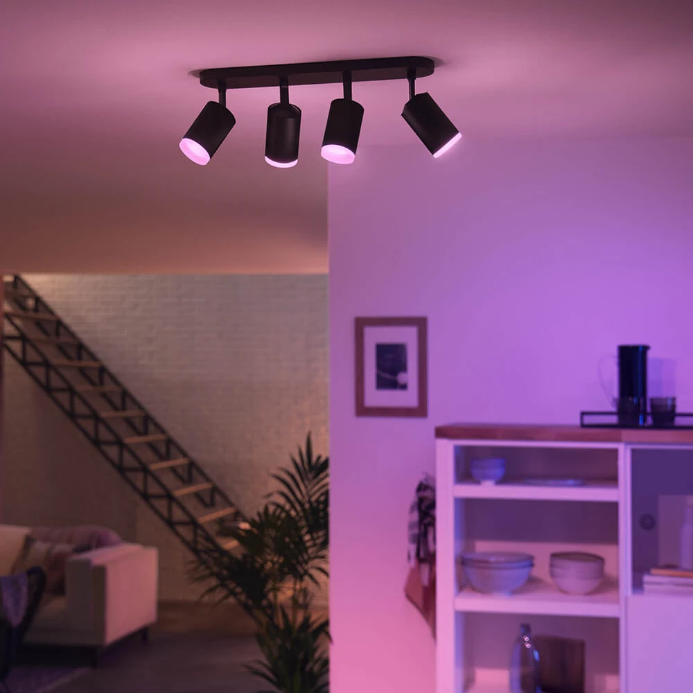 Fugato Spot Black 4 Pcs. Bluetooth White/Color Amb. - Philips Hue - Koop Online - Afbeelding 6