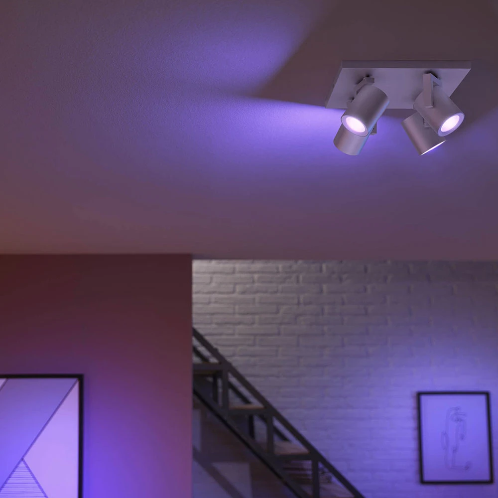Argenta Spot Alu 4 Pcs. Bluetooth White/Color Amb. - Philips Hue - Koop Online - Afbeelding 5