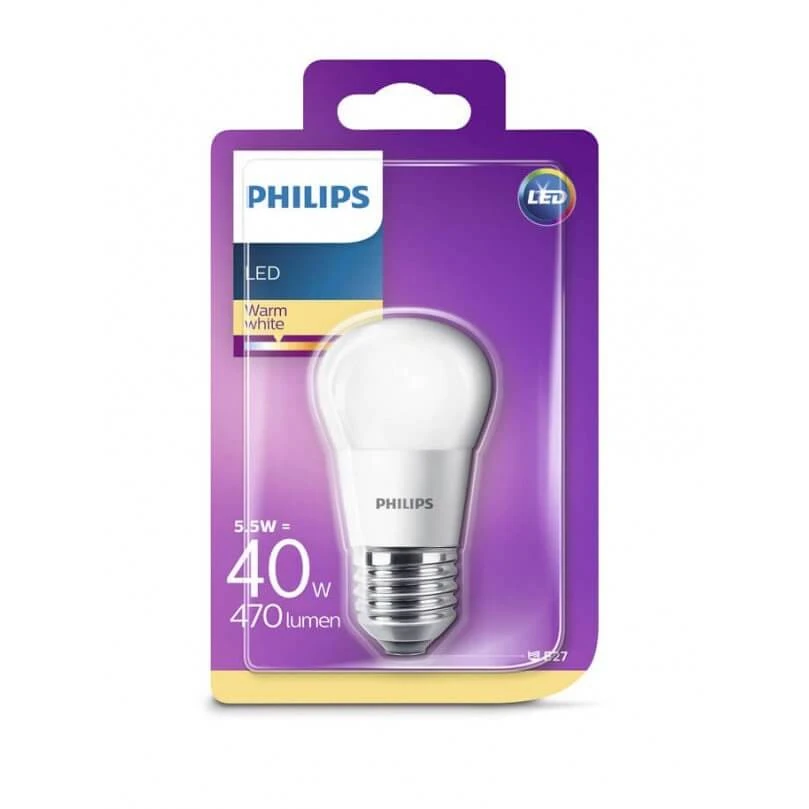Lichtbron LED 5W Plastic Kroon (470Lm) E27 - Philips - Koop Online - Afbeelding 2