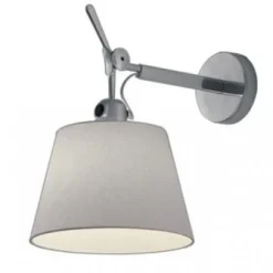 Tolomeo Parete Diffusore Wandlamp Ø32 Grijs Satijn - Artemide - Koop Online